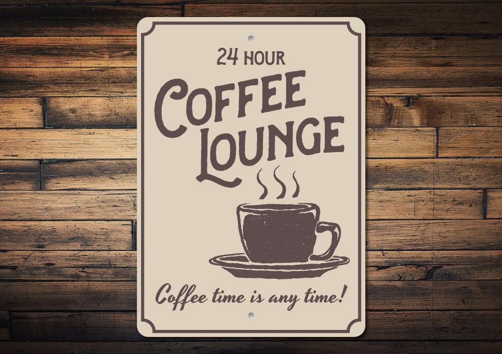 Coffee Lounge Sign.