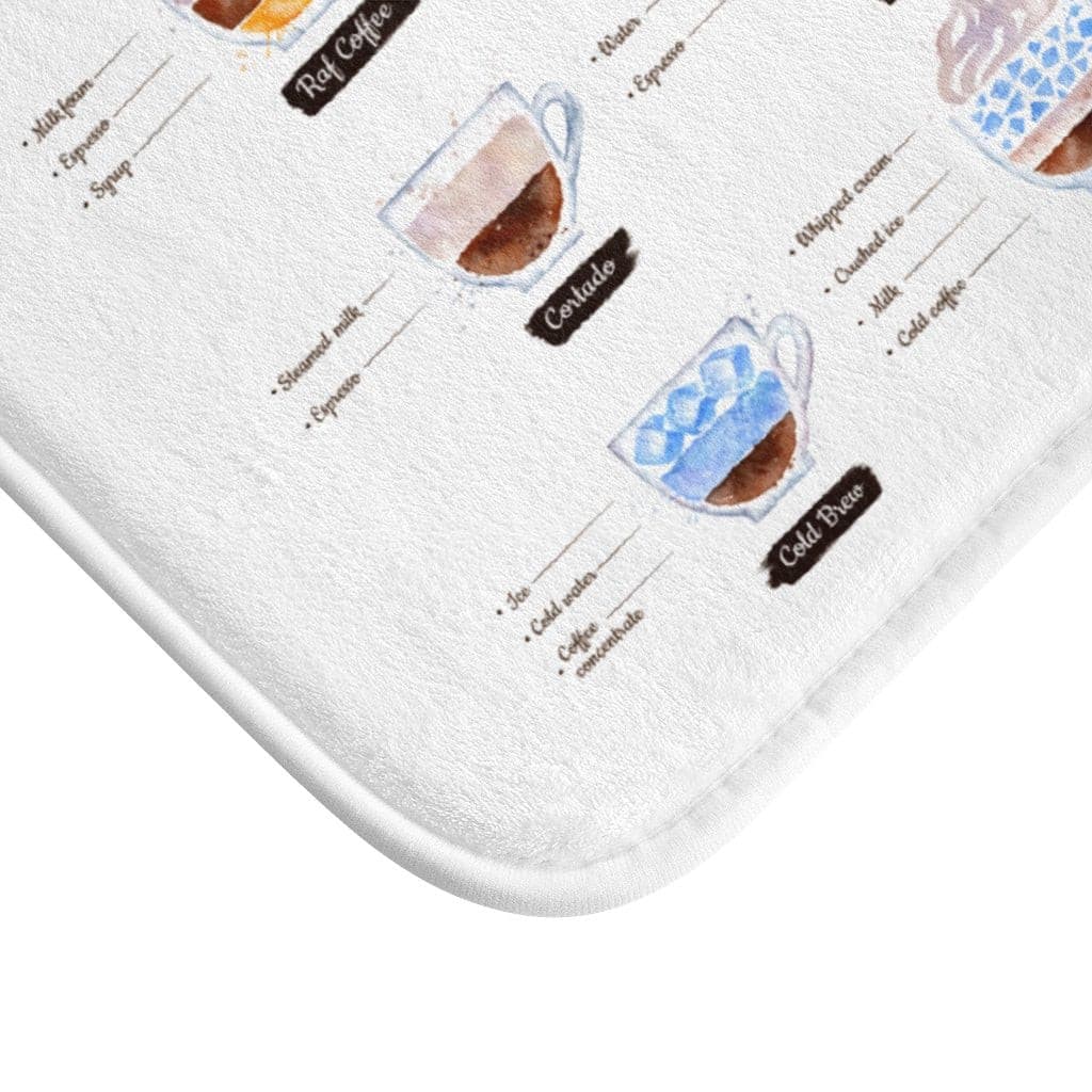 Coffee Time Drinks Bath Mat Home Accents.