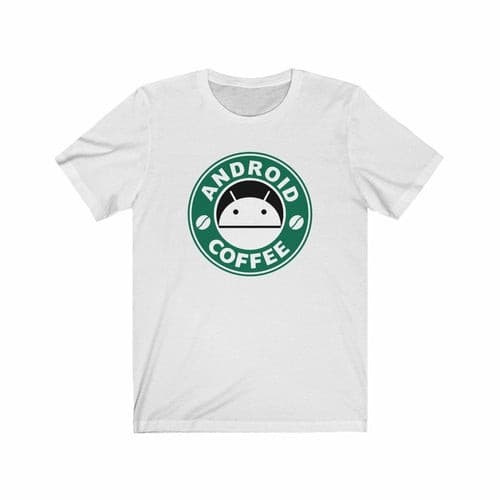 Android Coffee Popculture Graphic T-Shirt.
