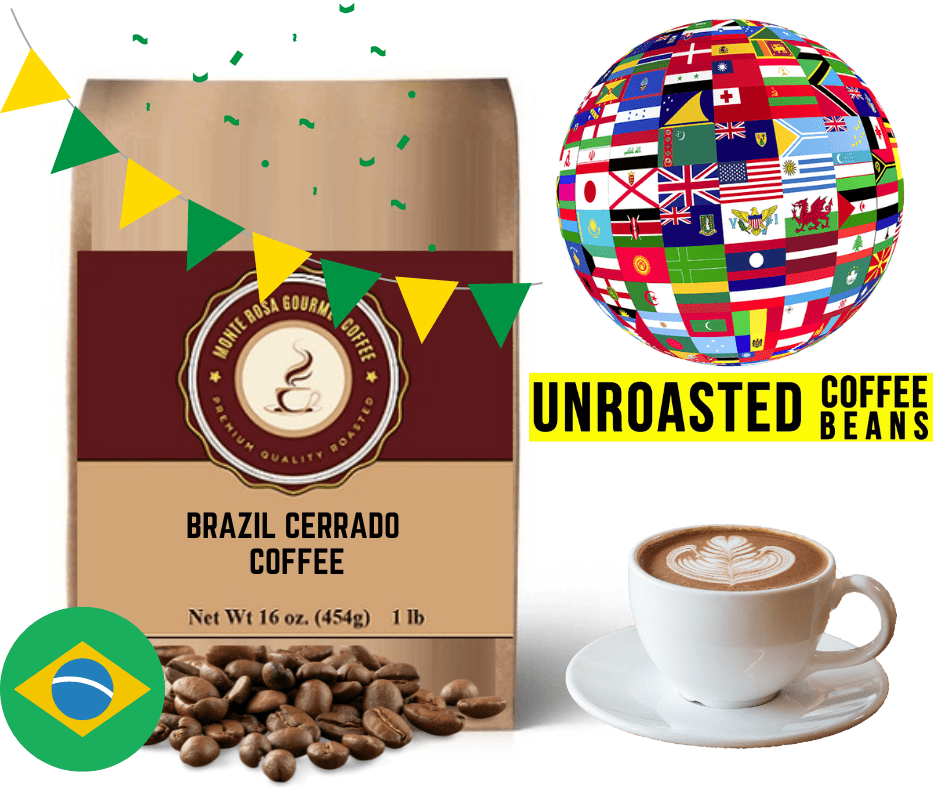 Brazil Cerrado Coffee - Green/Unroasted.