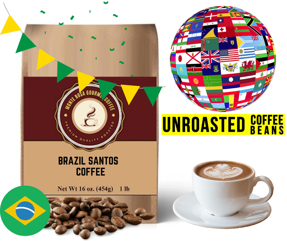 Brazil Santos Coffee - Green/Unroasted.