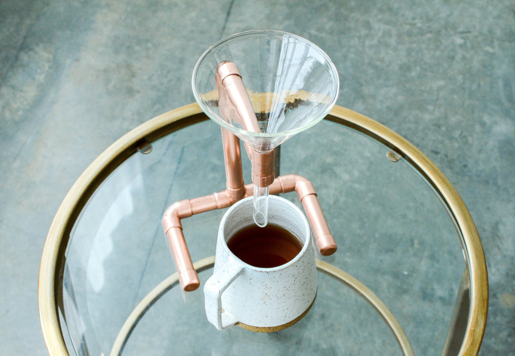 Artsy Copper Coffee ☕ & Tea 🍵 Pour Over.