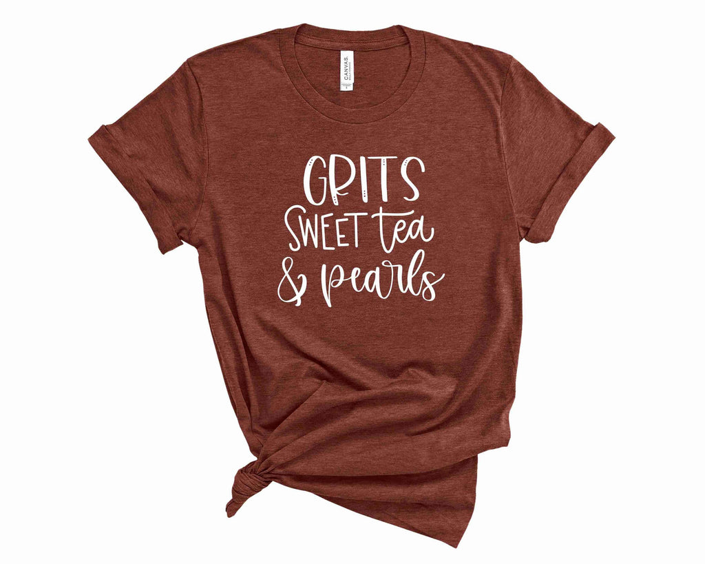 Grits Sweet Tea and Pearls  - Graphic Tee.