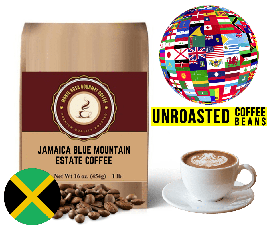Jamaica Blue Mountain Estate Coffee - Green/Unroasted.