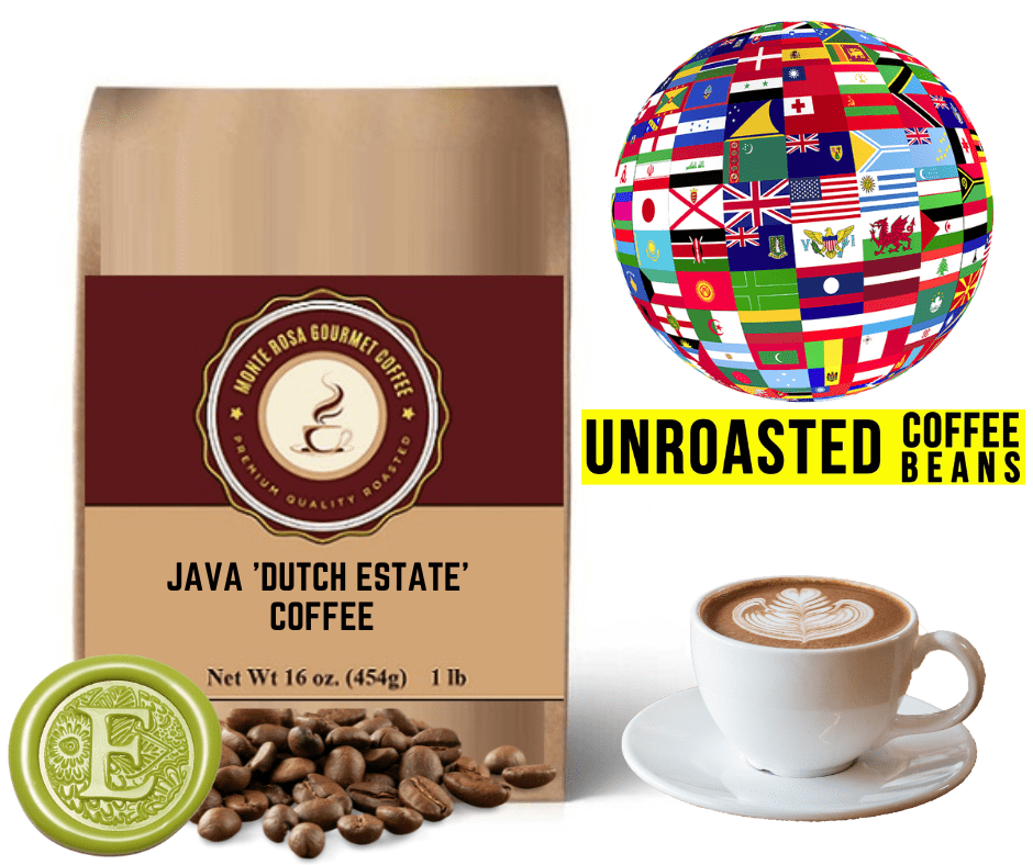 Java 'Dutch Estate' Coffee - Green/Unroasted.