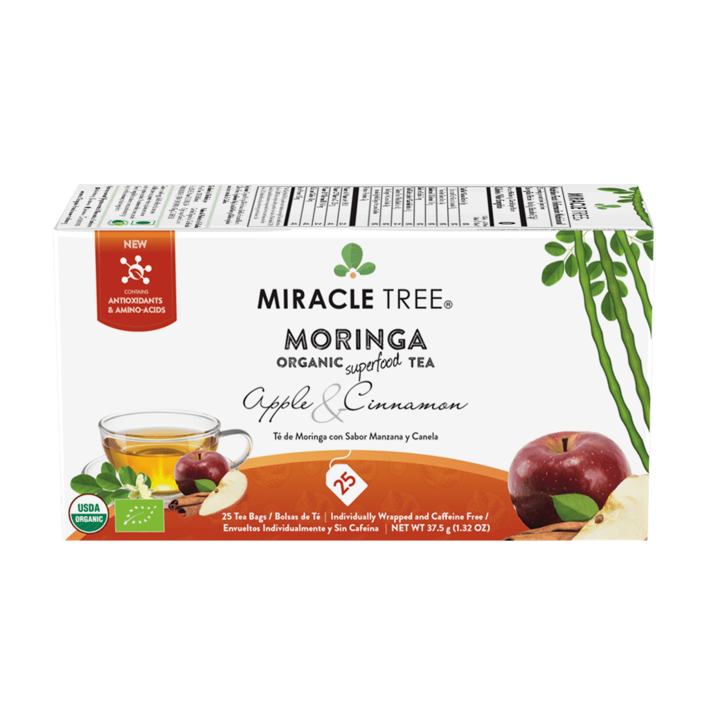 Miracle Tree Organic Moringa Tea Apple & Cinnamon.