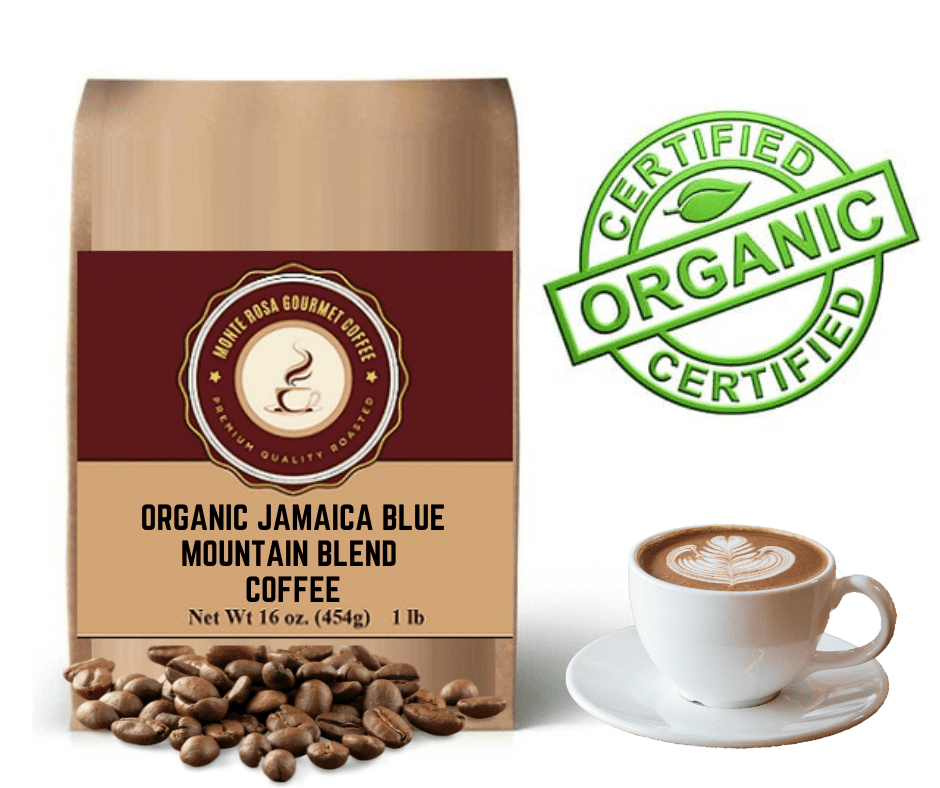 Organic Jamaica Blue Mountain Blend Coffee.