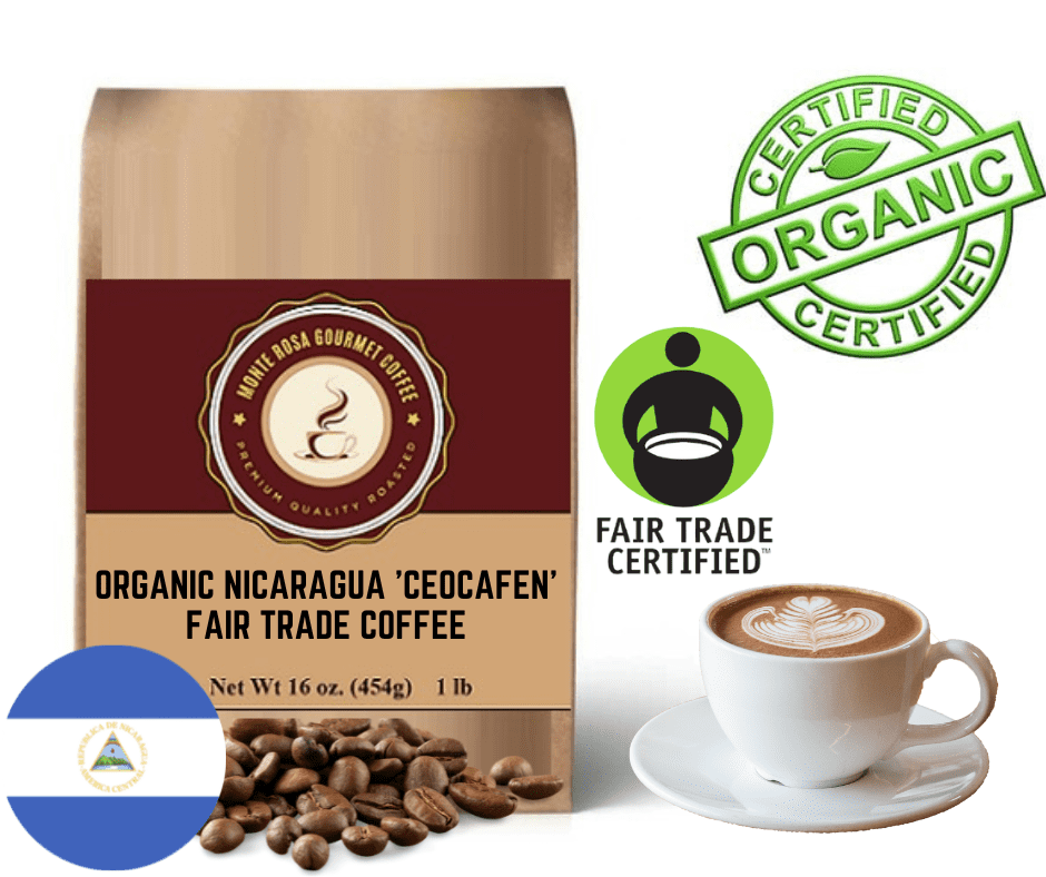 Organic Nicaragua 'Ceocafen' Fair Trade Coffee.