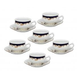 Set of 6 tea/coffee cups with saucers.