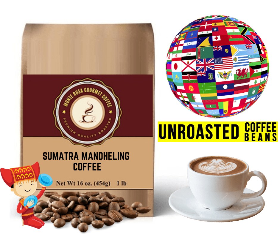 Sumatra Mandheling Coffee - Green/Unroasted.