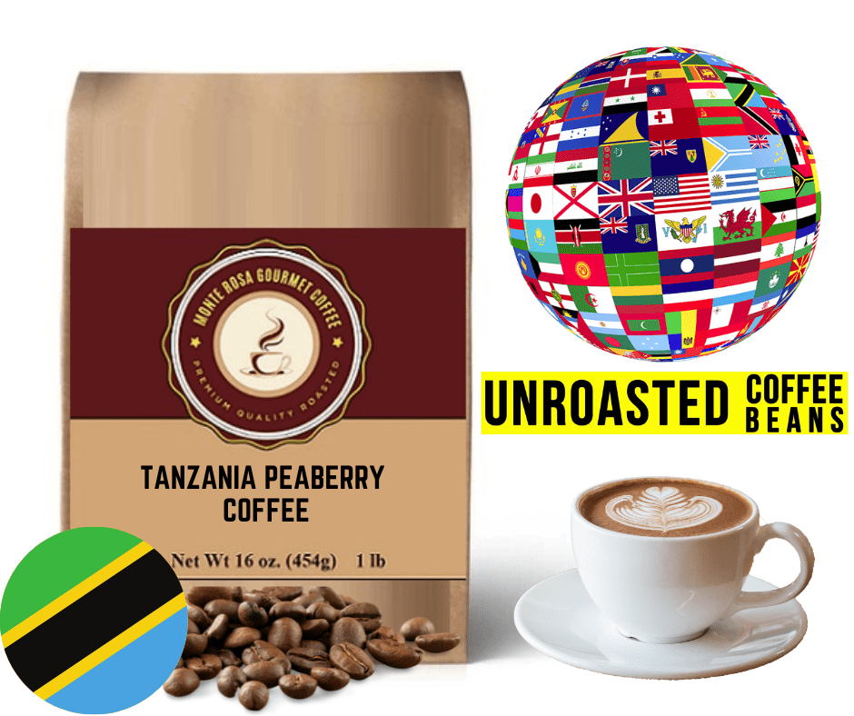 Tanzania Peaberry Coffee - Green/Unroasted.