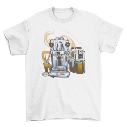 Espresso coffee machine t-shirt.