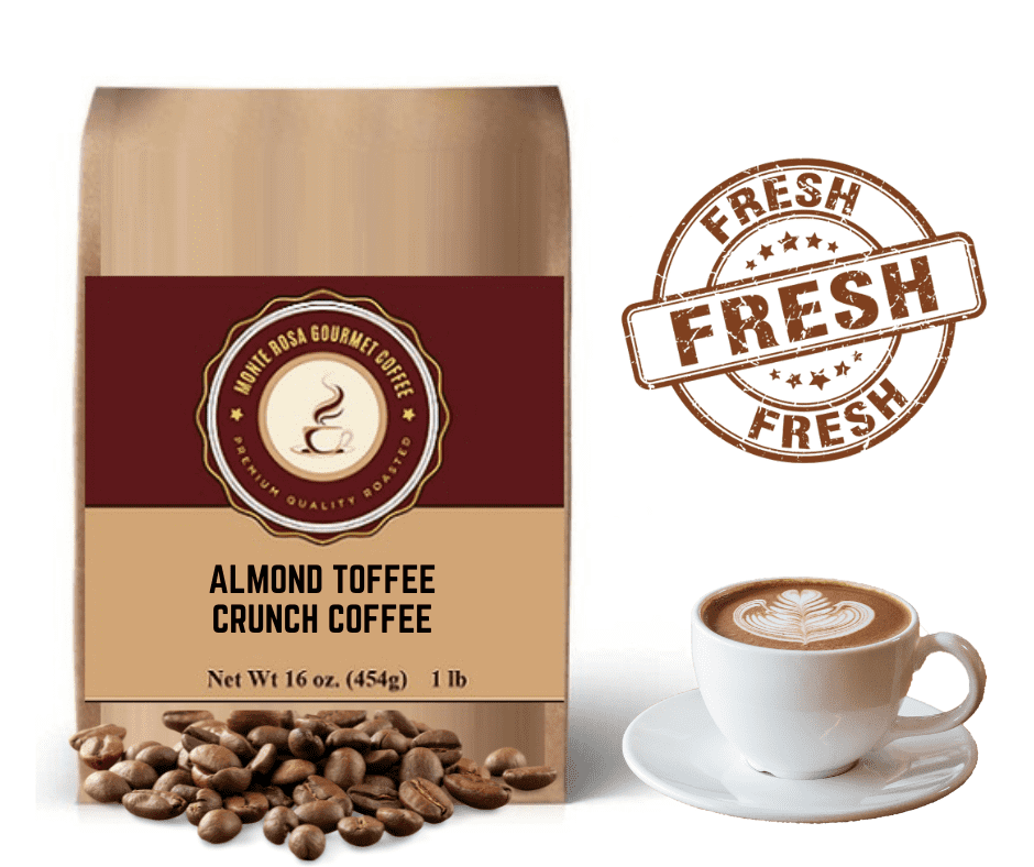 Almond Toffee Crunch Flavored Coffee.