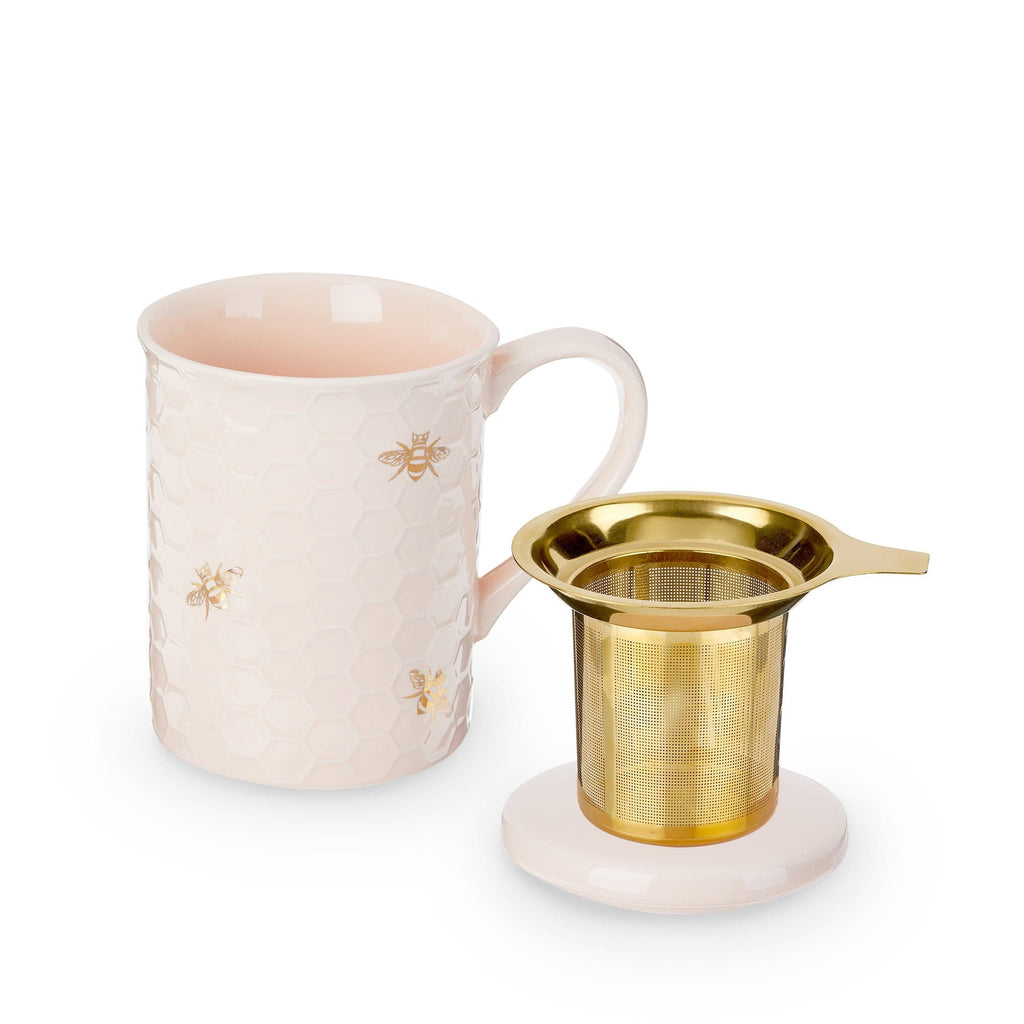 Annette™ Honeycomb Ceramic Tea Mug & Infuser by Pinky Up®.