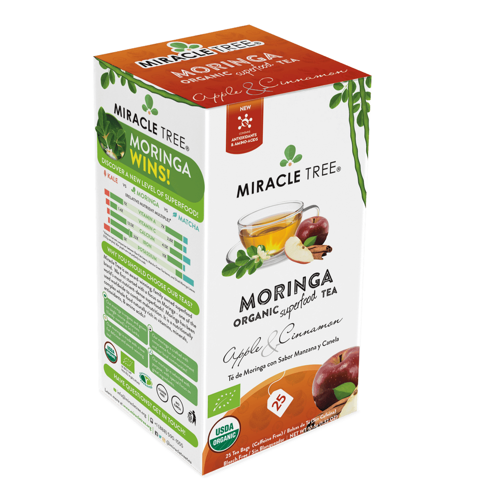 Miracle Tree Organic Moringa Tea Apple & Cinnamon.