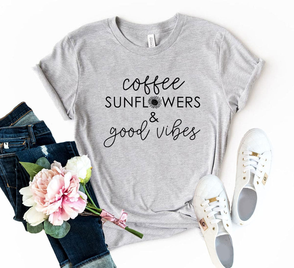 Coffee Sunflowers And Good Vibes Shirt.