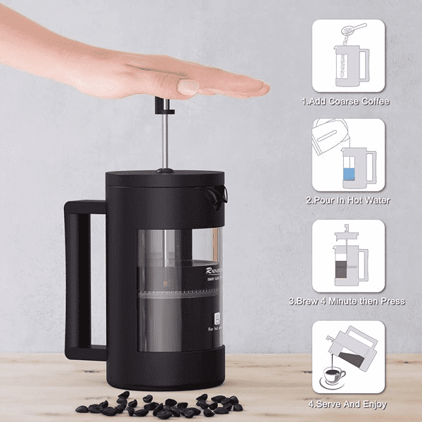 350LM/600ML Mini French Press Coffee Maker.