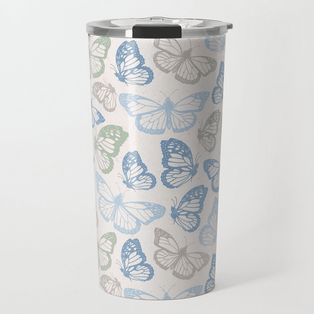 Blue Butterfly Travel Designer Coffee & Tea Mug.