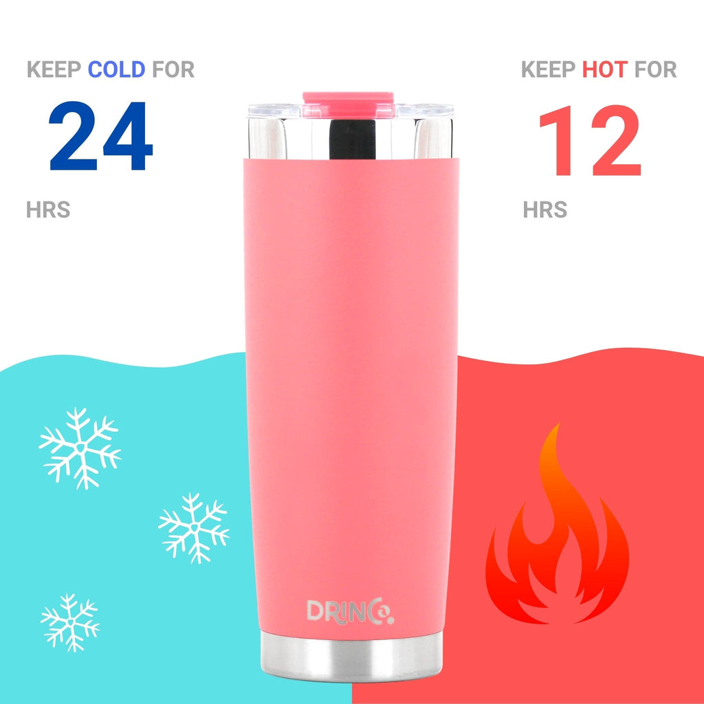 DRINCO®  20oz Insulated Tumbler w/Spill Proof Lid (Coral Paradise).