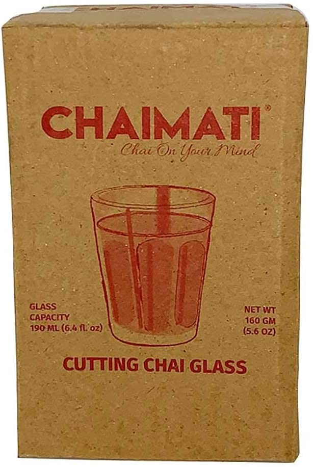 ChaiMati - Cutting Chai Tempered Glass Tea Cup, 6.4 Fl.Oz. (190 ML).