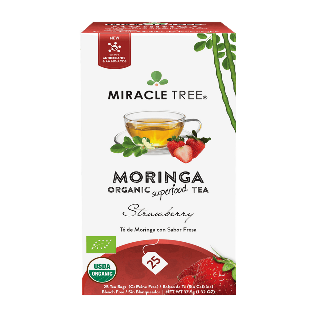 Miracle Tree Organic Moringa Tea Strawberry.