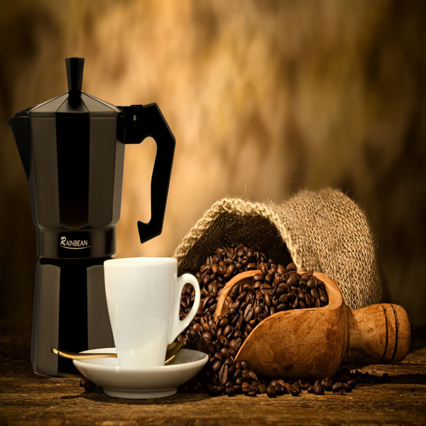 Stovetop Espresso Maker 6 Cup Coffee Espresso Moka Pot.