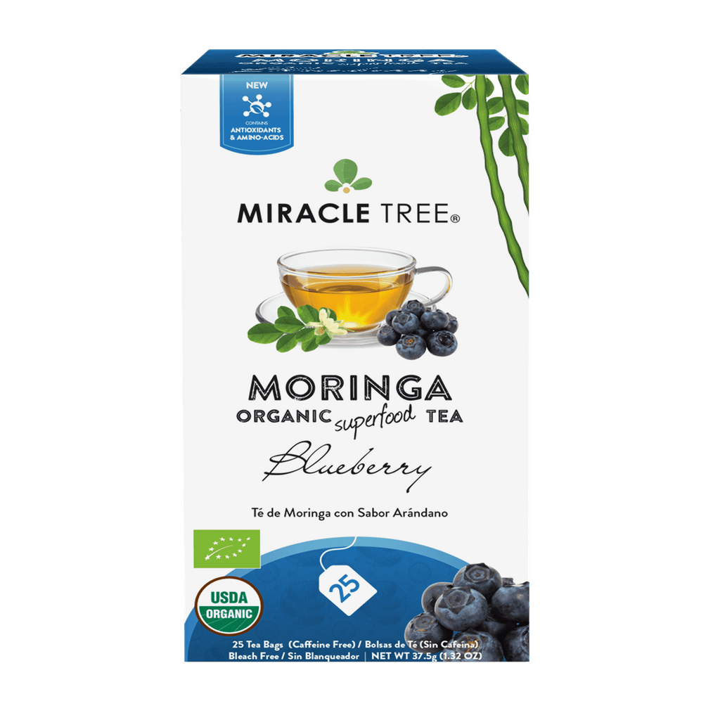Miracle Tree Organic Moringa Tea Blueberry.