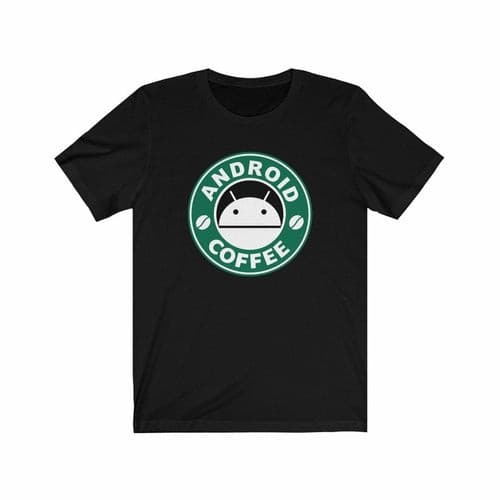 Android Coffee Popculture Graphic T-Shirt.