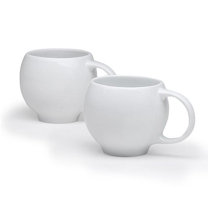EVA Fine Teacups set of 2 - White porcelain.