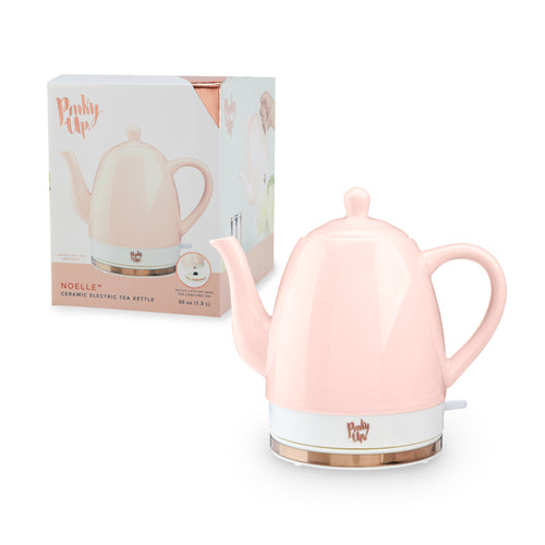 Noelle™ Pink Ceramic Electric Tea Kettle by Pinky Up®.