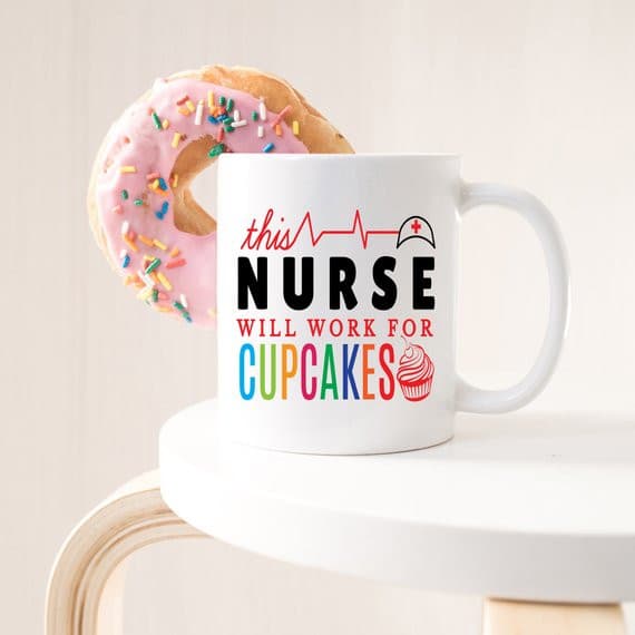 Funny Nurse Mug - This Nurse Will Work For.