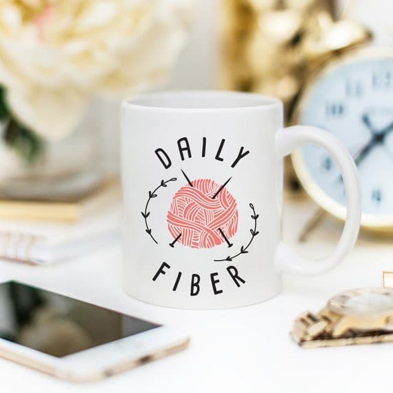 Daily Fiber Coffee Mug, Ceramic Coffee Mug.
