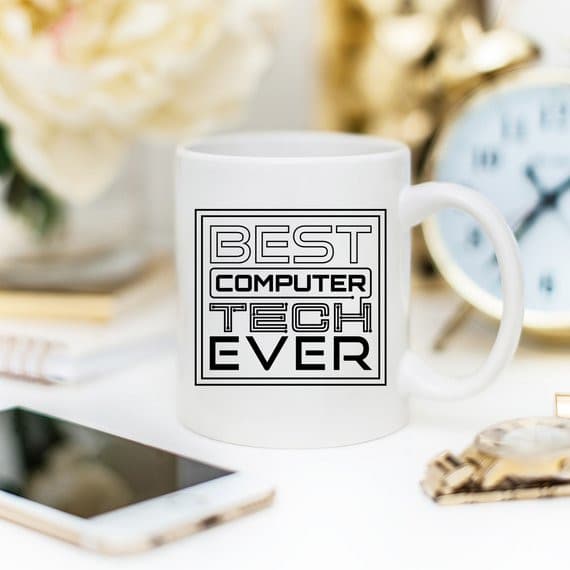 11oz Coffee Mug - Best Computer Tech Ever -.