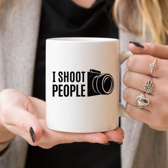 11oz Coffee Mug - I Shoot People - Ceramic Coffee.
