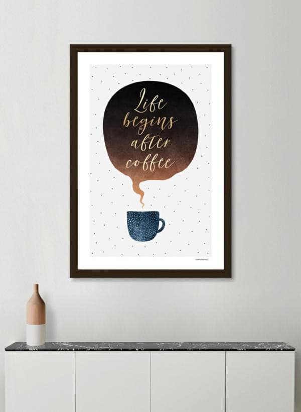 Life begins after coffee  Frame.