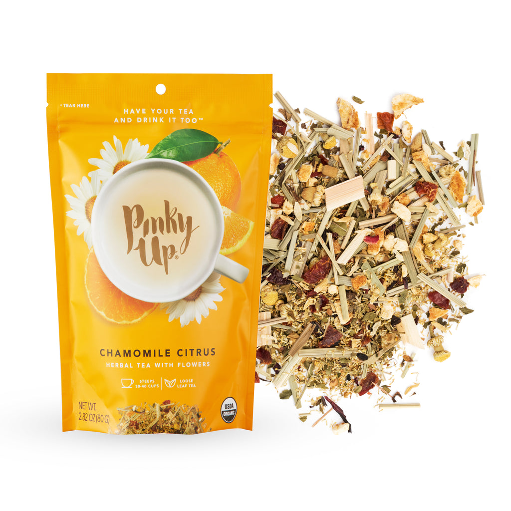 Chamomile Citrus Loose Leaf Tea Pouch by Pinky Up.